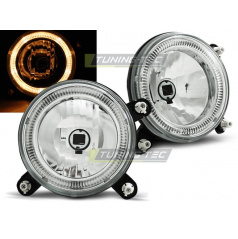 VW Golf 1 / Golf 2 predné číre svetlá vnútorné Angel Eyes chrome (LPVW72)