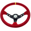 Športový volant WRC Rally II červený 350 mm
