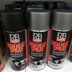 Žiaruvzdorná farba sprej RB 400 ml do 800 C čierna (brzdy motor, výfuk)