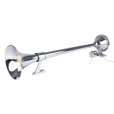 Klakson fanfára zvukový signál chróm 640 mm 12V 24V Klakson fanfára zvukový signál chróm 640 mm 12V 24V