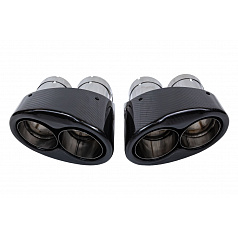 Koncovka tlmiča 190mmx2 vstup 70mm Carbon Gloss Sada