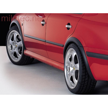 Lemy blatníkov, ABS čierný s rastrom, Škoda Octavia