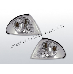 BMW E46 98-01 predné smerovky chróm (KPBM13) - sedan, touring