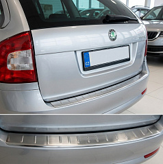 Nerez ochranný kryt zadného nárazníka OMTEC matný II Škoda Octavia II Facelift Combi 2004-13