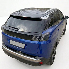 Nerezový čierny kryt hornej hrany zadného nárazníka Peugeot 3008-2016-23