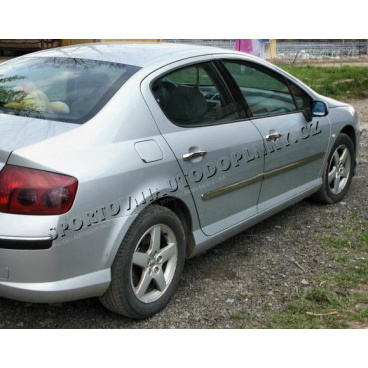 Peugeot 407 - NEREZ chróm ochrannej dvernej lišty - OMSA LINE