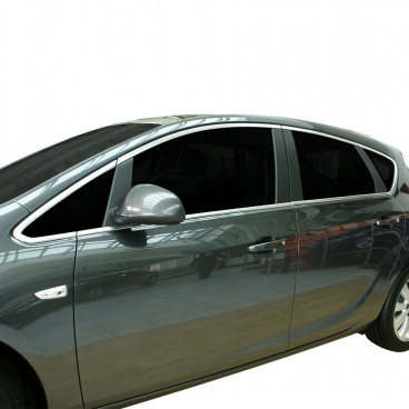 Nerez lišty okolo okien Omtec Opel Astra J 2010-15 htb (nie kombi) 12 ks Nerez lišty okolo okien Omtec Opel Astra J 2010-15 htb (nie kombi) 12 ks