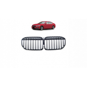 Mriežka BMW 7 G11 G12 Facelift dvojité rebrovanie Lesklá čierna