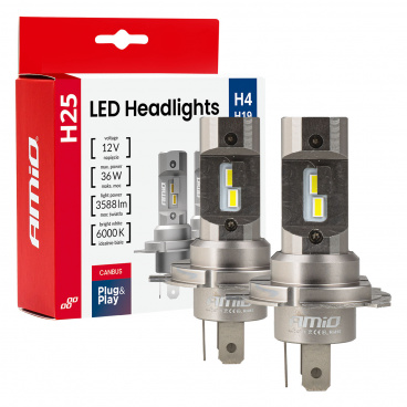 Autožiarovky LED série H25 CANBUS H4 H19 12V 36W AMIO-04711 Autožiarovky LED série H25 CANBUS H4 H19 12V 36W AMIO-04711