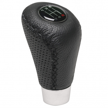 Kožená hlavica radiacej páky čierna, čierne prešitie Kožená hlavica radiacej páky čierna, čierne prešitie