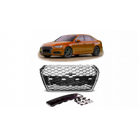Gril Audi A4 B9 Chróm & Čierny PDC