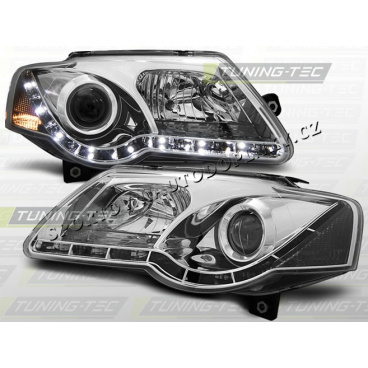 VW Passat B6 (3C) 2005-10 Predné číre svetlá Daylight LED chrome (LPVWC1)