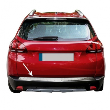 Nerez brúsený kryt hornej hrany zadného nárazníka Peugeot 2008 FL 2017-2023 Nerez brúsený kryt hornej hrany zadného nárazníka Peugeot 2008 FL 2017-2023