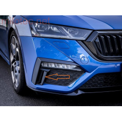 Lemy sania vzduchu čierne lesklé Octavia IV RS 2020+ 2 ks predné