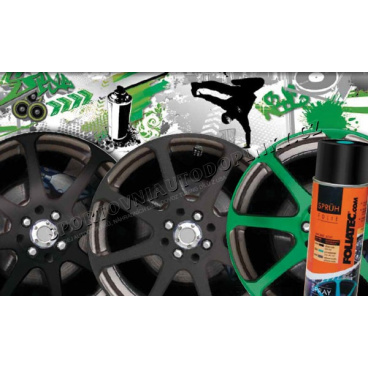Farba na kolesá Foliatec - fólia v spreji čierna lesklá Farba na kolesá Foliatec - fólia v spreji čierna lesklá
