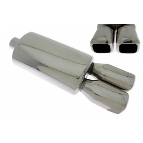 Sportovní výfuk TurboWorks 63/86x75 mm dual hranaté koncovky