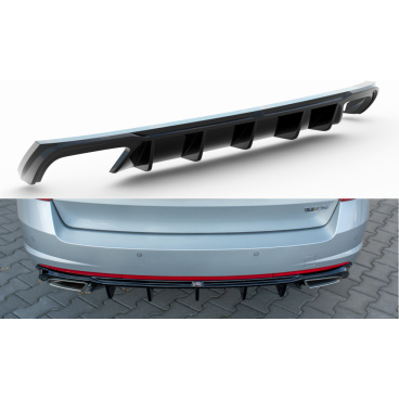 Vložka zadného nárazníka ver.2 pre Škoda Octavia RS Mk3, Maxton Design (plast ABS bez povrchovej úpravy)