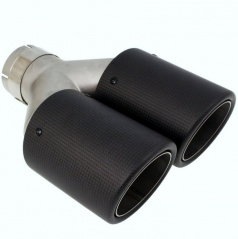 Univerzálna koncovka výfuku nerez + 100% karbon dual