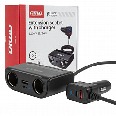 Rozdeľovač zásuvky zapaľovača s nabíjačkou USB-C USB-A QC3.0 PD3.0 120W