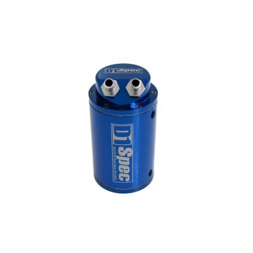 Alu nádoba na prebytočný olej D1 SPEC modrá vstup - výstup 9 mm