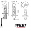 Žiarovky H1 100W Pilot Xenium Race - 2 ks + navyše 2 parkovacie žiarovky