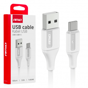 Kábel na nabíjanie USB-A - USB-C 3A 100cm FullLINK Kábel na nabíjanie USB-A - USB-C 3A 100cm FullLINK