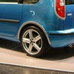 Lemy blatníkov, ABS strieborné matné, Škoda Roomster