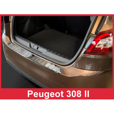 Nerez kryt- ochrana prahu zadného nárazníka Peugeot 308 II HTB. 2013-17 Nerez kryt- ochrana prahu zadného nárazníka Peugeot 308 II HTB. 2013-17