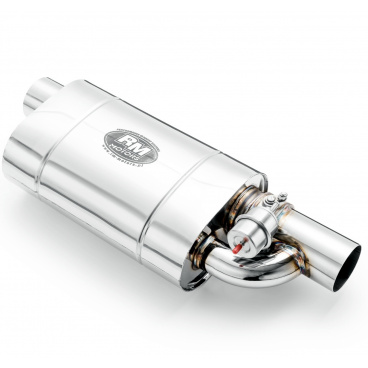 Športový výfuk RM s nastaviteľnou podtlakovou zvukovou klapkou 350 mm Športový výfuk RM s nastaviteľnou podtlakovou zvukovou klapkou 350 mm