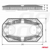 Výstražný 48 LED magnetický maják 29x17 cm 12/24V