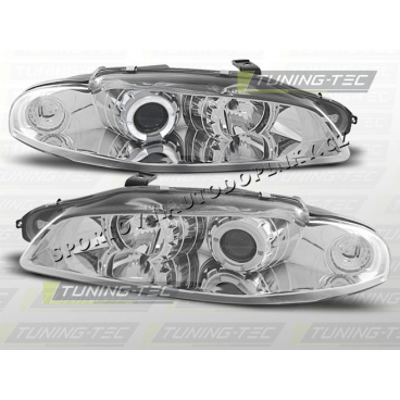 MITSUBISHI ECLIPSE D30 1997-98 PŘEDNÍ ČÍRÁ SVĚTLA ANGEL EYES CHROME MITSUBISHI ECLIPSE D30 1997-98 PŘEDNÍ ČÍRÁ SVĚTLA ANGEL EYES CHROME