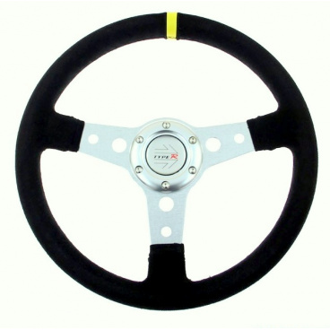 Športový volant WRC Rally II čierny -semiš poťah- 350 mm Športový volant WRC Rally II čierny -semiš poťah- 350 mm