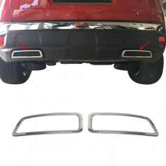 Nerez kryty otvoru koncoviek vyfukov Omtec Peugeot 3008 2016+