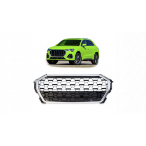 Gril Audi Q3 F3 Strieborný & Lesklý Čierny