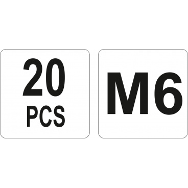 Nýtovací matice ocelová M6, 20ks Nýtovací matice ocelová M6, 20ks