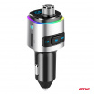 FM vysielač do auta 2×USB-A microSD 12V 24V AMIO-04654