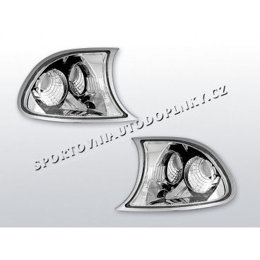 BMW E46 99-01 predné smerovky chróm (KPBM12) - coupe, cabrio