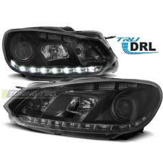 VW Golf 6 10.08-12 predné číre svetlá TRU DRL black (LPVWD1)