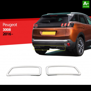 Nerez difuzory výfuku Peugeot 3008 2016+ Nerez difuzory výfuku Peugeot 3008 2016+