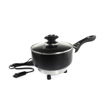 Rondel elektrický hrniec s pokrievkou do auta 18 cm x 8 cm 150W 12V