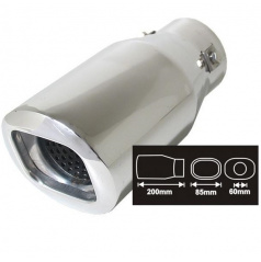 Nerezová koncovka výfuku chróm 9 s uchytením