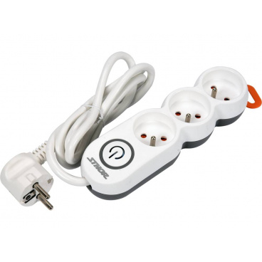 Kabel prodlužovací kancelářský 1,5 m 3 zásuvky Kabel prodlužovací kancelářský 1,5 m 3 zásuvky