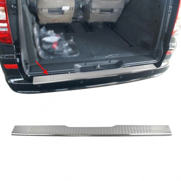 Nerez chróm prah zadného nárazníka Omtec Mercedes Benz Vito W639 2003-14 Nerez chróm prah zadného nárazníka Omtec Mercedes Benz Vito W639 2003-14