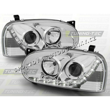 VW Golf III 1991-97 Predné číre svetlá Daylight LED chrome (LPVW94)