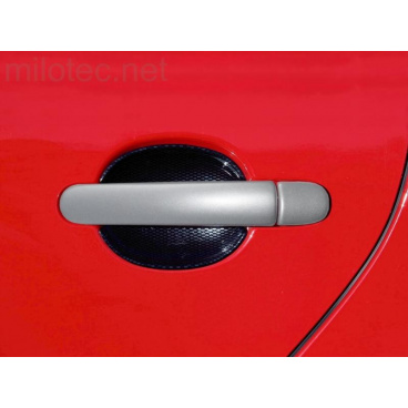 Kryty kľučiek plné, ABS strieborné (2 + 2 ks bez zámku), Roomster