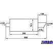 Sportovní výfuk TurboWorks 63/105 mm dlouhá kulatá koncovka se silencerem