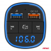 FM vysielač do auta 2×USB-A 12V 24V
