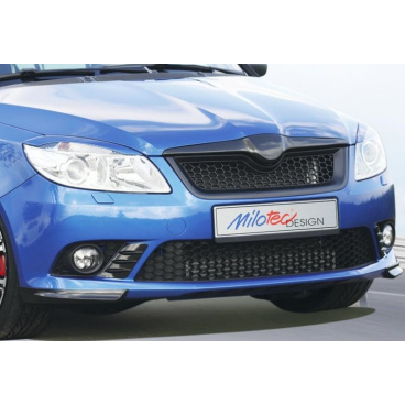 Rozšírenie predného nárazníka, ABS - čierna metalíza Škoda Fabia II RS 09/2010 + Rozšírenie predného nárazníka, ABS - čierna metalíza Škoda Fabia II RS 09/2010 +