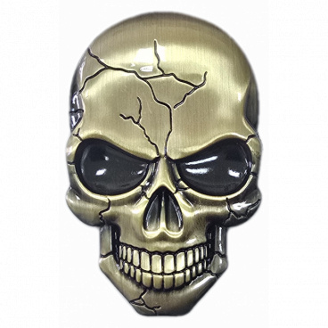 Samolepiaci kovový znak LEBKA (gold) 43x68 mm Samolepiaci kovový znak LEBKA (gold) 43x68 mm