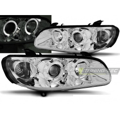 Opel Omega 04.1994-08.1999 přední čirá světla Angel Eyes chrome